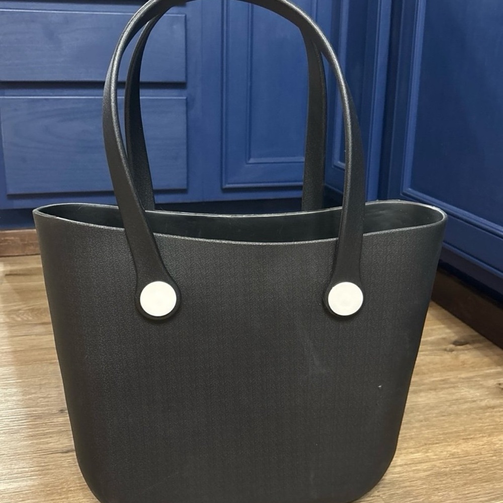 Black Rubber Tote Bag